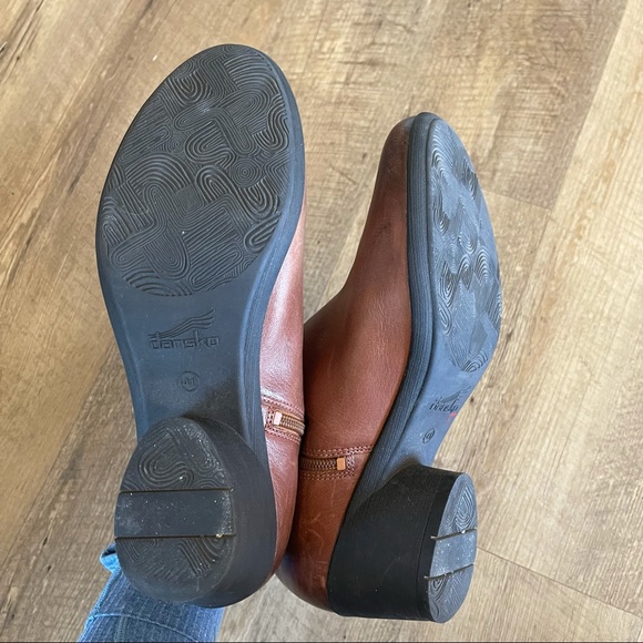 Dansko Brown Burnished Raina Leather Bootie - Picture 8 of 10